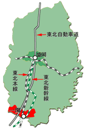 地図-岩手県一関市